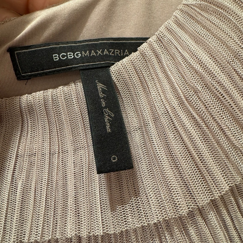BCBGMaxAzria Ruffled Cream Mini Dress - Picture 4 of 4